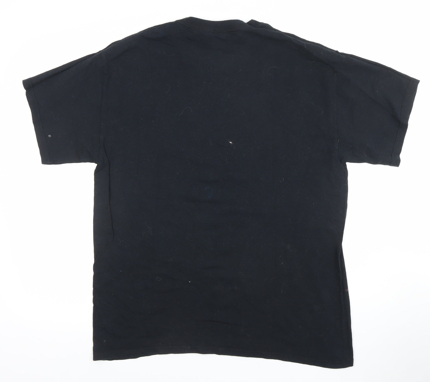 Mens UK Size L Gildan Black  T-Shirt