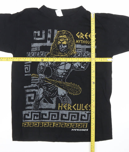 Mens UK Size XS Unknown Black  T-Shirt
