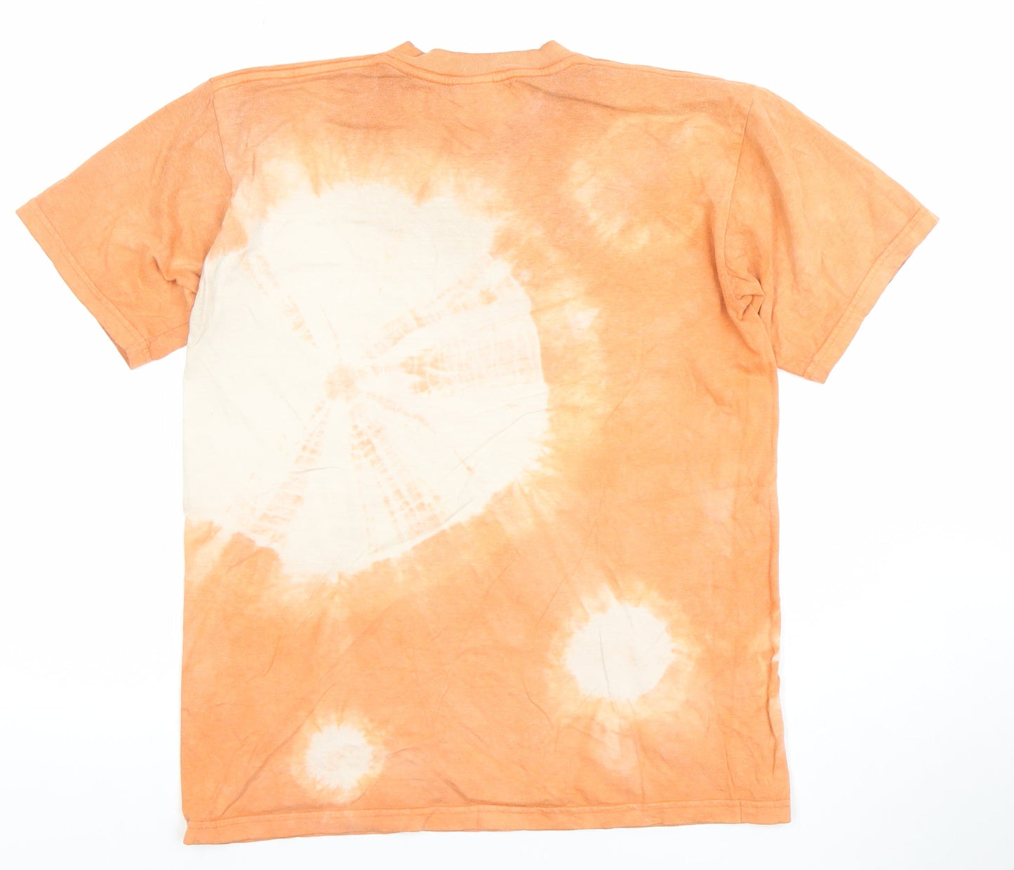 Jerzees Men's Orange Tie Dye Retro Cotton T-Shirt XS