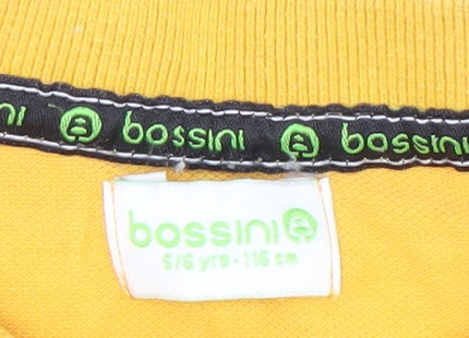 Boys UK Size 5-6 Years Bossini Yellow Basic Polo