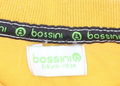 Boys UK Size 5-6 Years Bossini Yellow Basic Polo