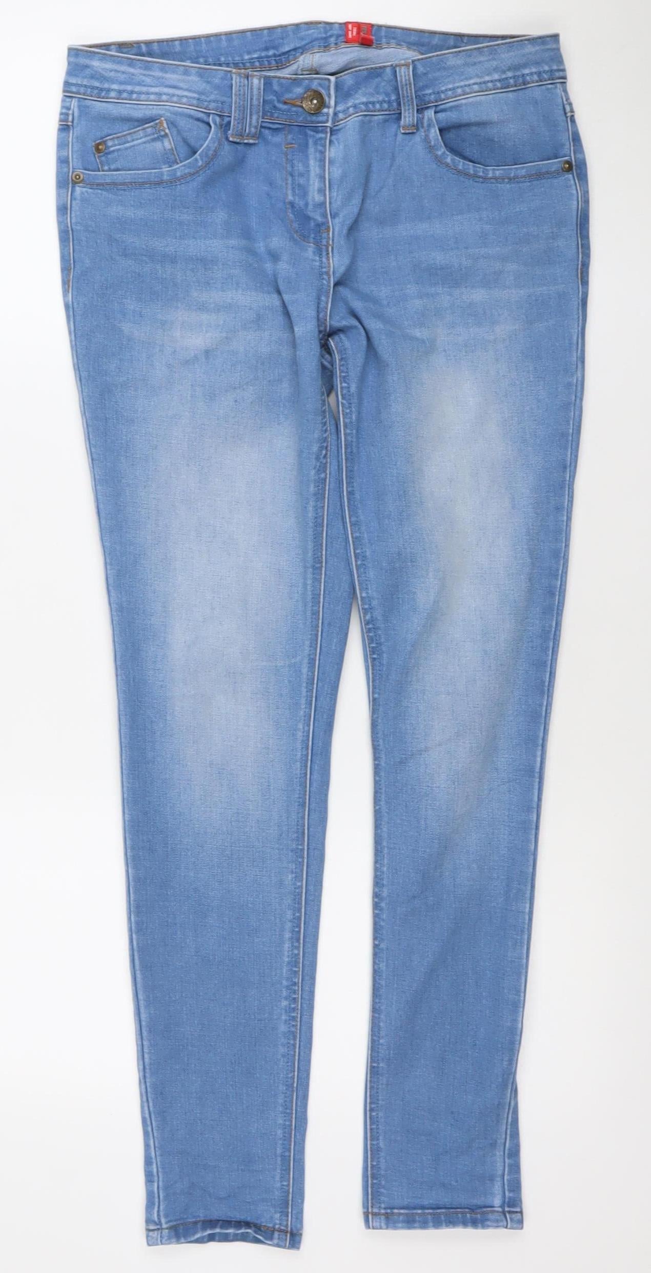 Womens UK Size 12 YES YES Slim Fit Ankle Blue Jeans