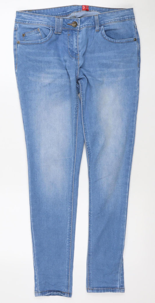 Womens UK Size 12 YES YES Slim Fit Ankle Blue Jeans