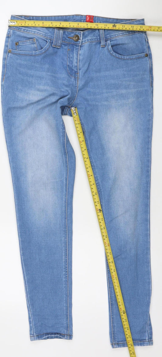 Womens UK Size 12 YES YES Slim Fit Ankle Blue Jeans
