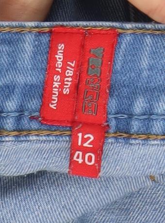 Womens UK Size 12 YES YES Slim Fit Ankle Blue Jeans
