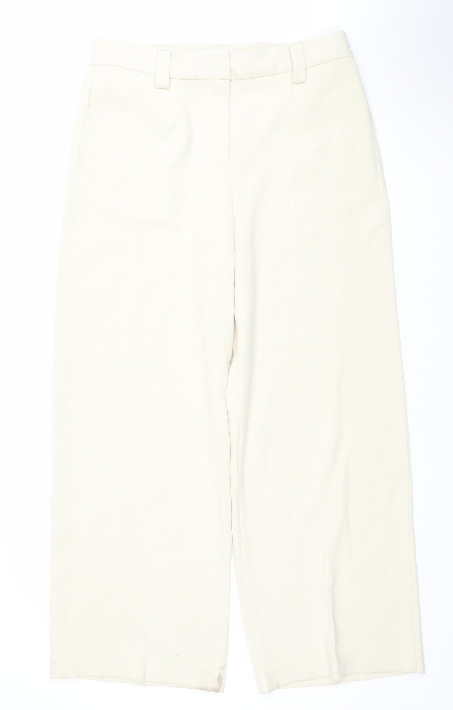 Womens UK Size 14 Marks and Spencer Regular Fit Chino Beige Trousers