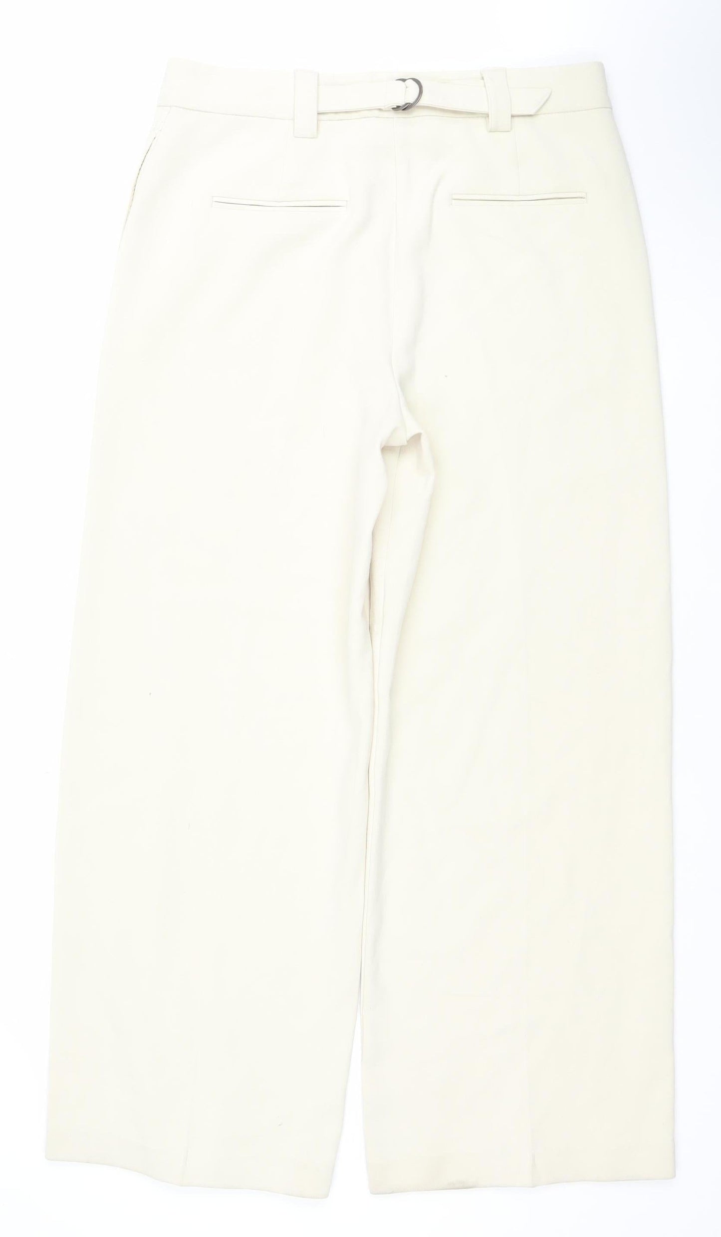 Womens UK Size 14 Marks and Spencer Regular Fit Chino Beige Trousers