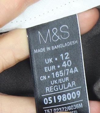 Womens UK Size 12 Marks and Spencer Regular Fit Business Casual Workwear Brown T