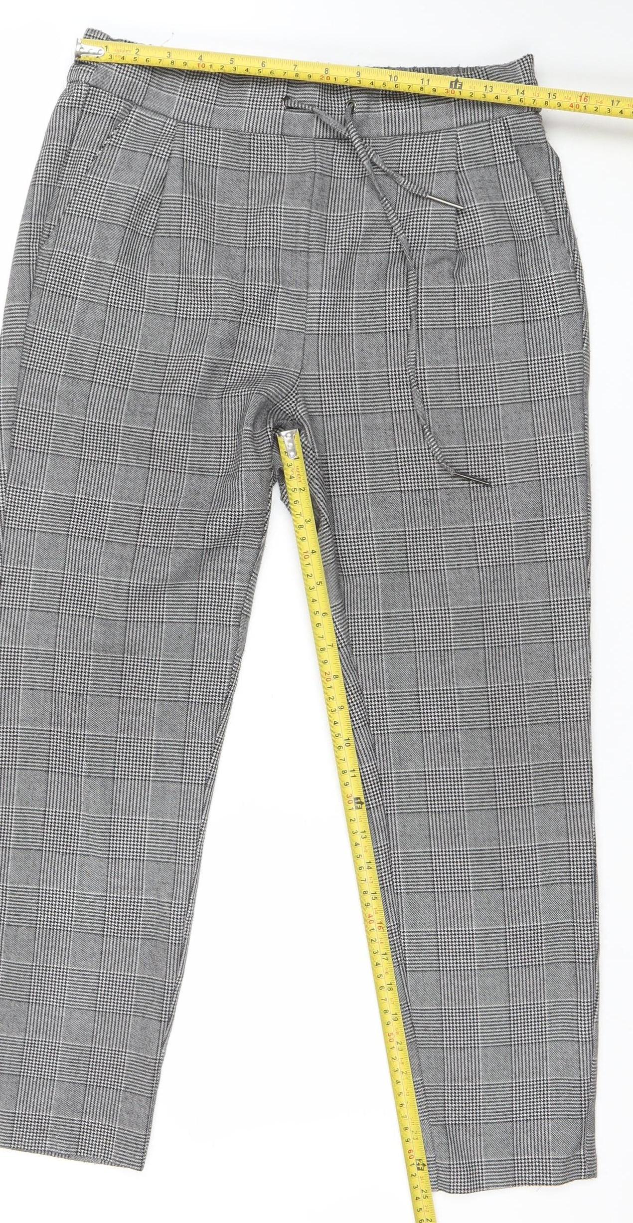 Womens UK Size S VERO MODA Regular Fit Casual Workwear Grey Trousers