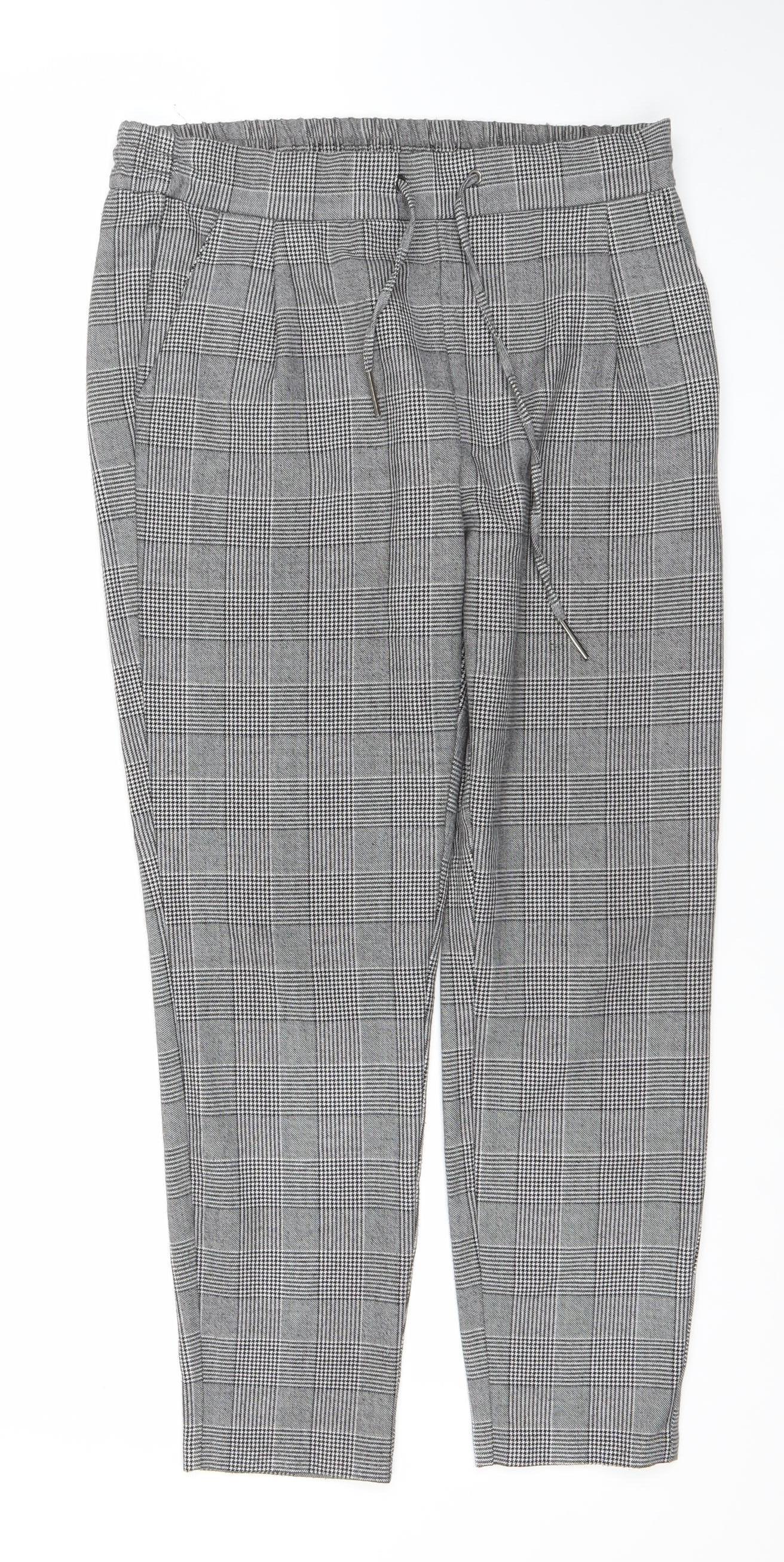 Womens UK Size S VERO MODA Regular Fit Casual Workwear Grey Trousers