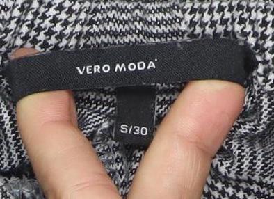 Womens UK Size S VERO MODA Regular Fit Casual Workwear Grey Trousers