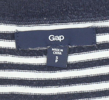 Gap Womens Navy Striped Long Sleeve Jersey Top Size S Cotton Blend