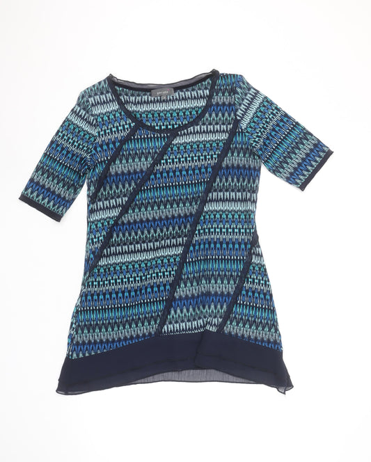 Womens UK Size 12 Marks and Spencer Blue Tunic Blouse