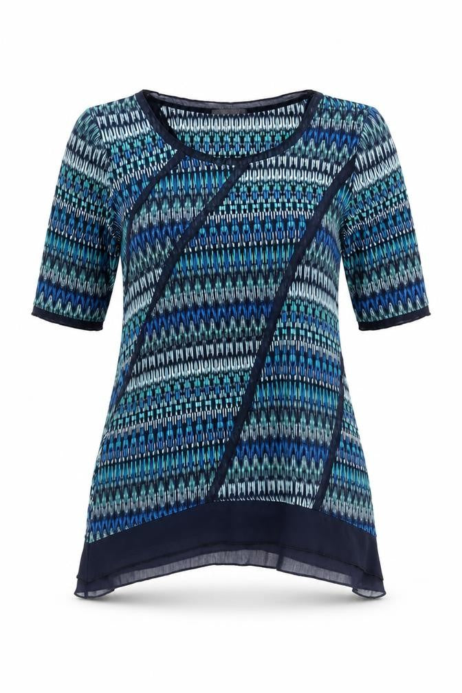 Womens UK Size 12 Marks and Spencer Blue Tunic Blouse