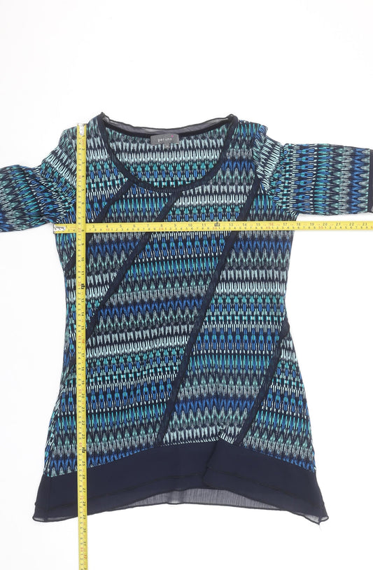 Womens UK Size 12 Marks and Spencer Blue Tunic Blouse