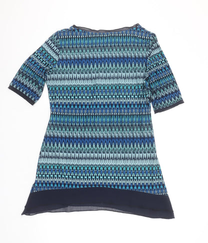 Womens UK Size 12 Marks and Spencer Blue Tunic Blouse