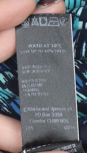 Womens UK Size 12 Marks and Spencer Blue Tunic Blouse