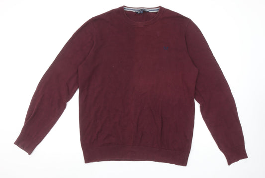 Crew Clothing Company Womens Red Cotton Crew Neck Jumper Size L