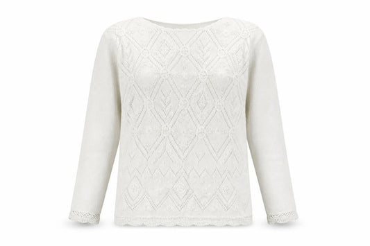 Womens UK Size M HONEY Ivory Pullover Jumper