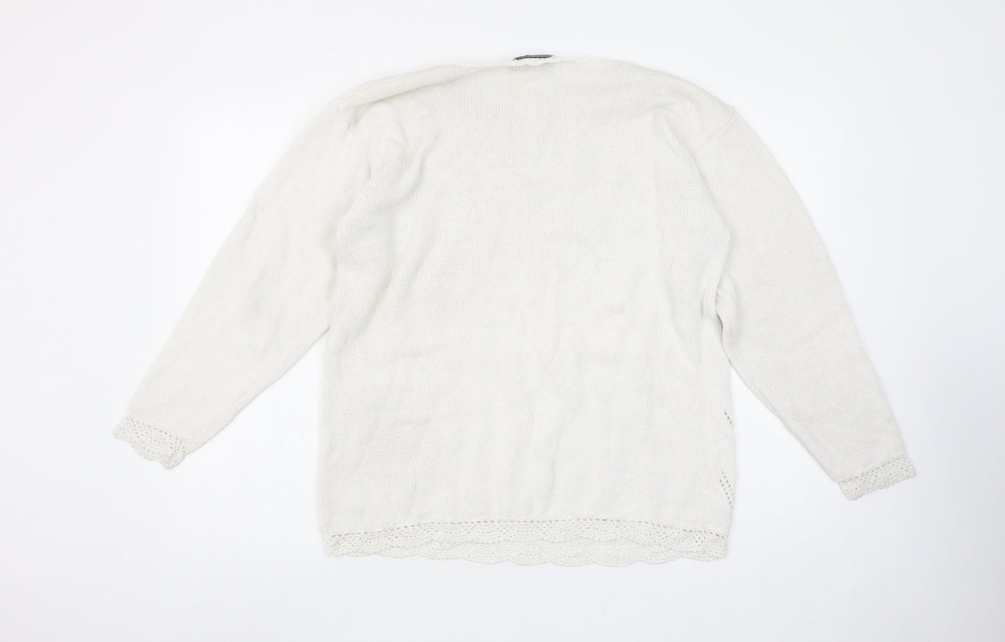 Womens UK Size M HONEY Ivory Pullover Jumper