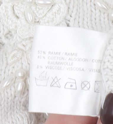 Womens UK Size M HONEY Ivory Pullover Jumper