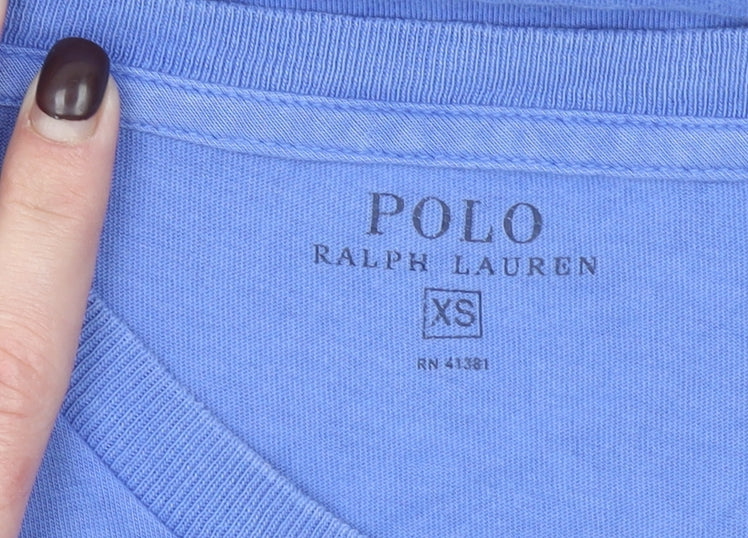 Ralph Lauren Men's Blue XS Crew Neck Cotton T-Shirt