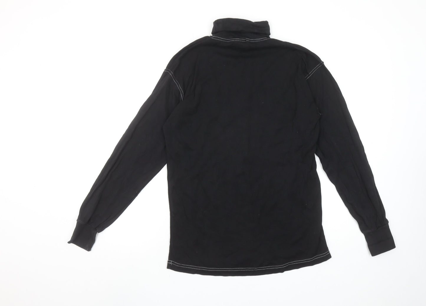 Womens UK Size 14 Rodeo Black Basic T-Shirt
