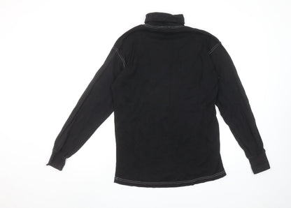 Womens UK Size 14 Rodeo Black Basic T-Shirt
