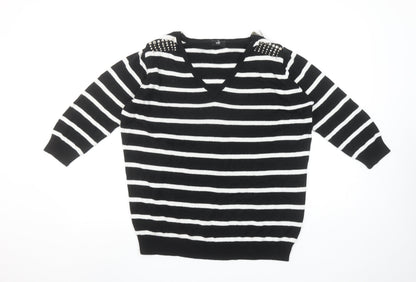 Womens UK Size M Wallis Black Pullover Jumper