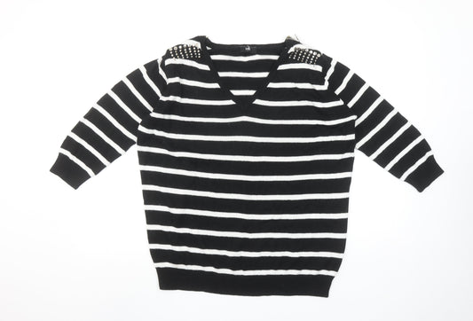Womens UK Size M Wallis Black Pullover Jumper