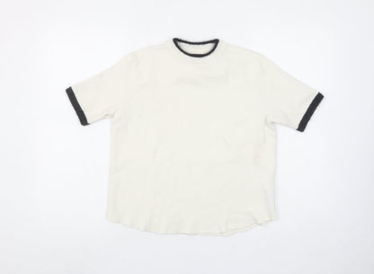 Womens UK Size S Zara Ivory Pullover Jumper