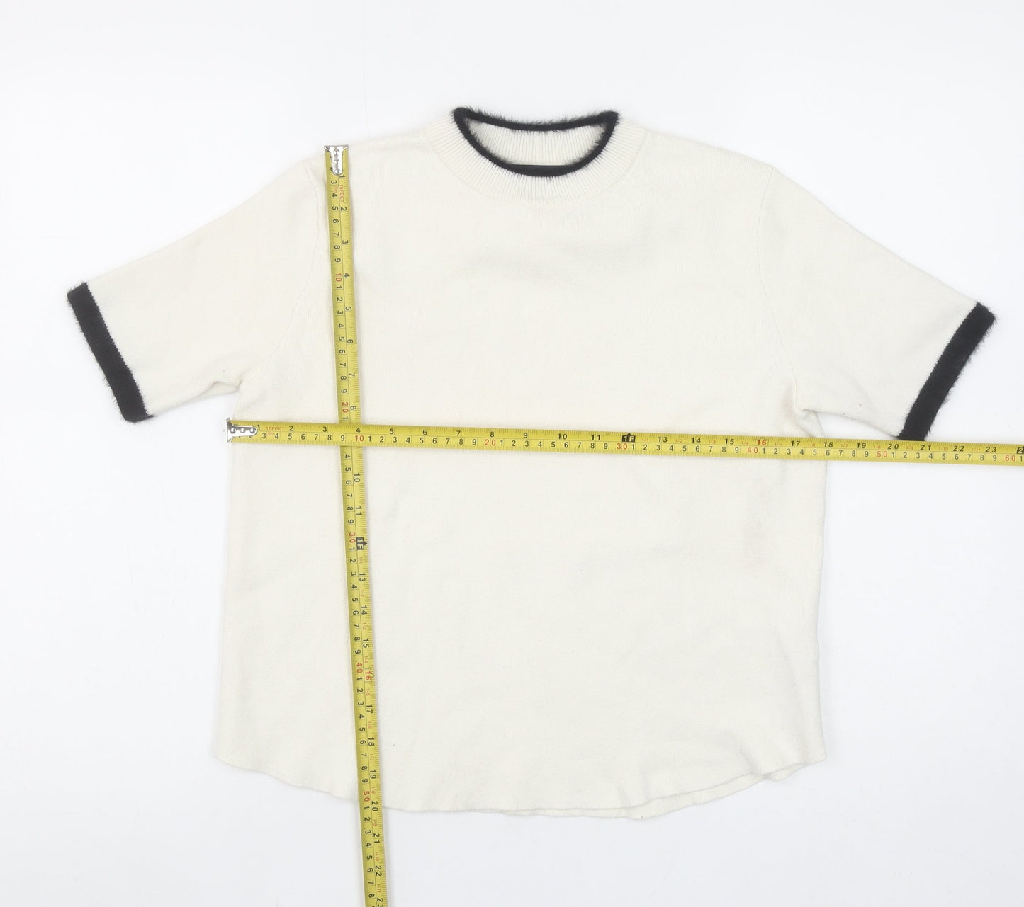 Womens UK Size S Zara Ivory Pullover Jumper
