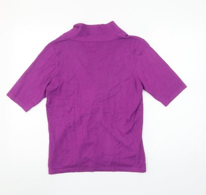 Womens UK Size M Linea Purple Basic Blouse
