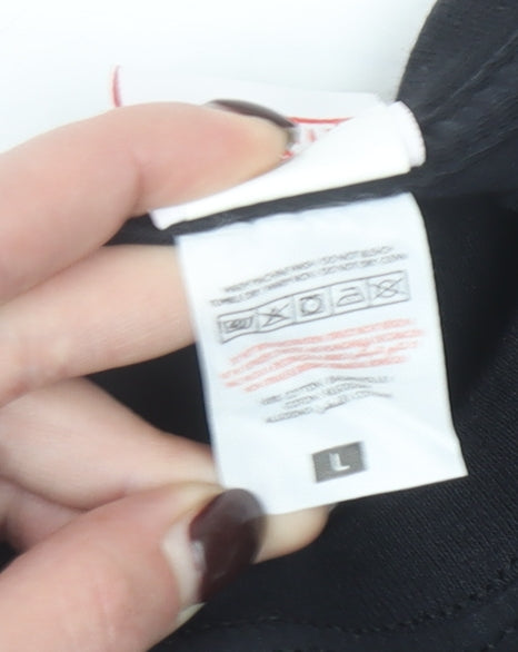 Marvel Men’s Black Groot Graphic Print Cotton T-Shirt Size L