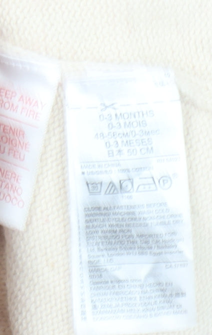 Baby GAP Red Beige Fair Isle Knit Jumper 0-3 Months Unisex Winter Pullover