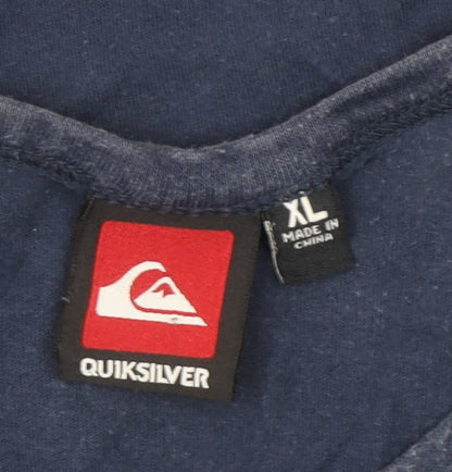 Quiksilver Men's Blue XL Sleeveless Logo Graphic T-Shirt