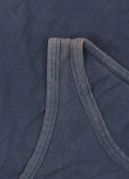 Quiksilver Men's Blue XL Sleeveless Logo Graphic T-Shirt