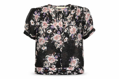 Womens UK Size XS Pins and Needles Black Tunic Blouse