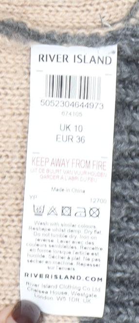 Womens UK Size 10 River Island Grey Cardigan Jumper