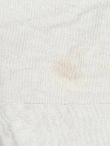 Adidas Men's Beige XL Long Sleeve Logo Cotton T-Shirt