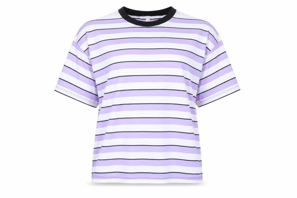 Womens UK Size 8 ASOS Multicoloured Ringer T-Shirt