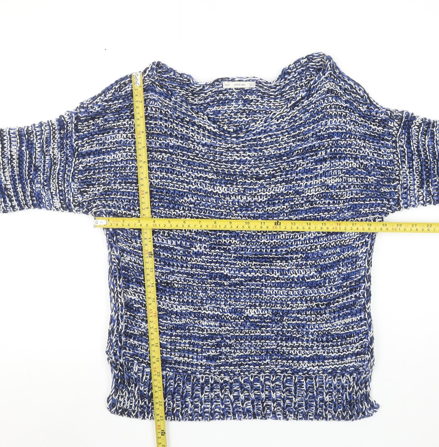 Womens UK Size M Zara Blue Pullover Jumper