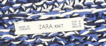Womens UK Size M Zara Blue Pullover Jumper