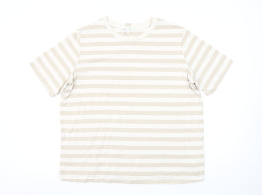 Womens UK Size 14 NEXT Beige Basic T-Shirt