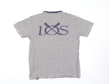 Joules Men's Blue Striped Nautical Crew Neck Cotton T-Shirt Size L