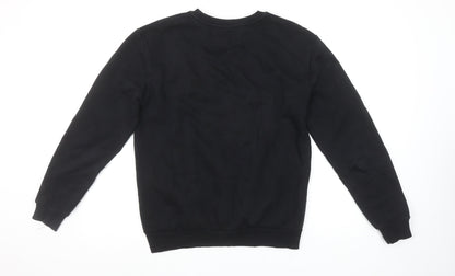 Zara Man Black Skull Snake Graphic Print Sweatshirt Men’s S