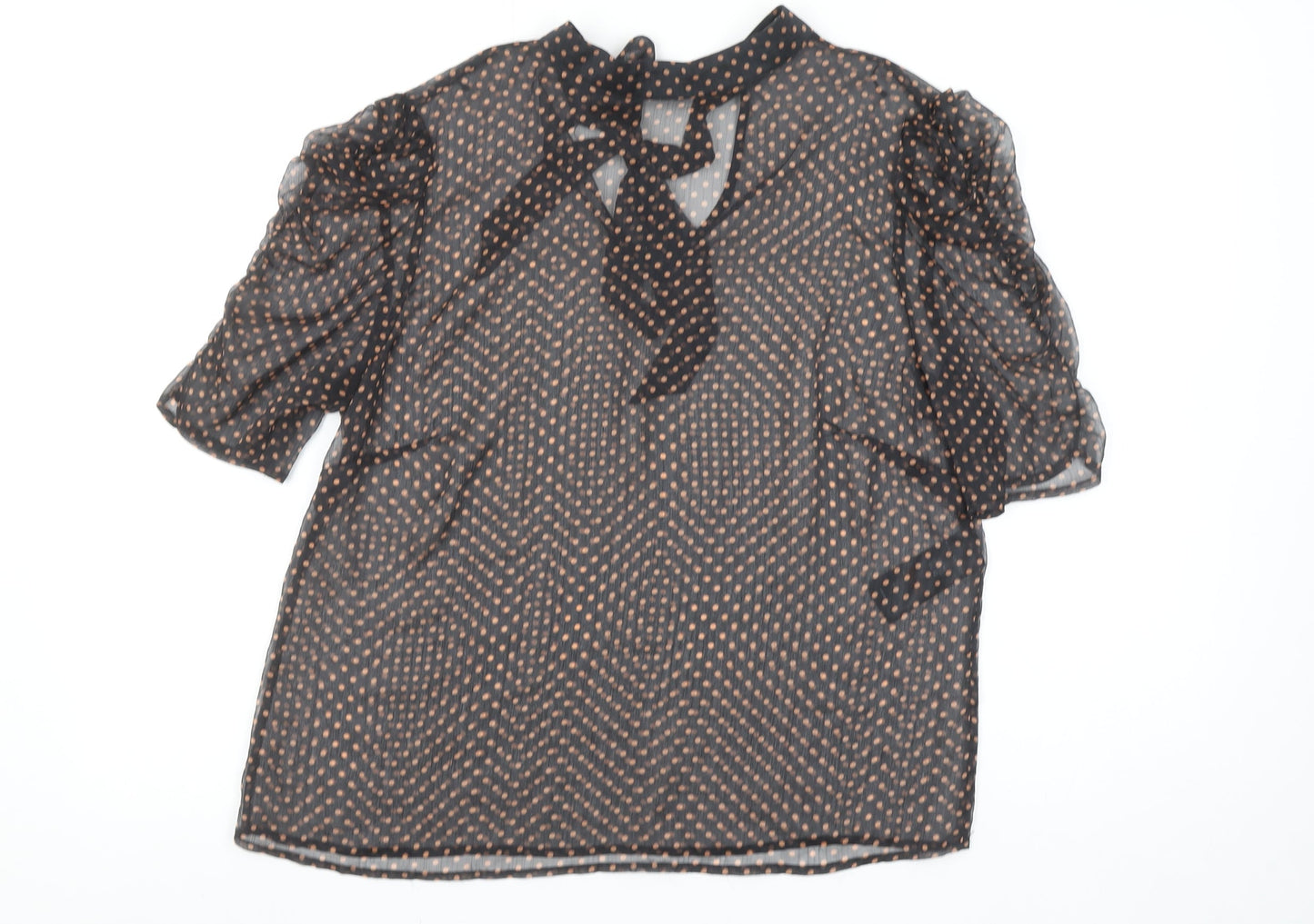 Womens UK Size 14 Mint Velvet Black Tunic Blouse