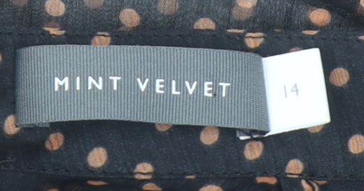 Womens UK Size 14 Mint Velvet Black Tunic Blouse