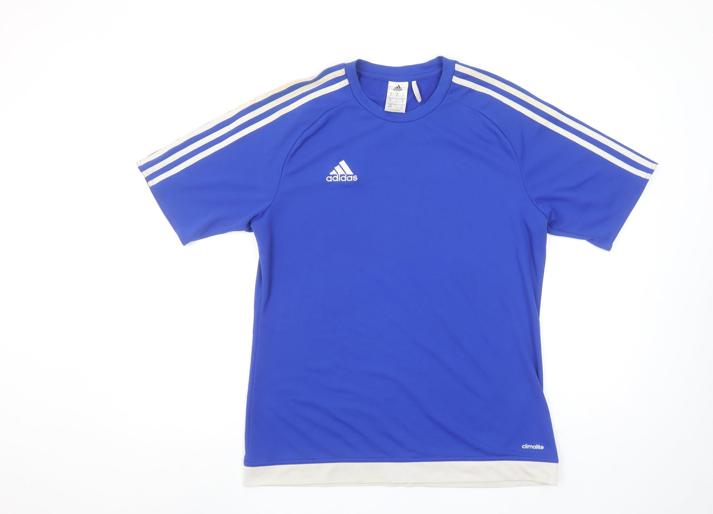 Adidas Men's Blue Climalite Short Sleeve Jersey T-Shirt M