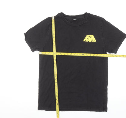 Womens UK Size M Star Wars Black Basic T-Shirt